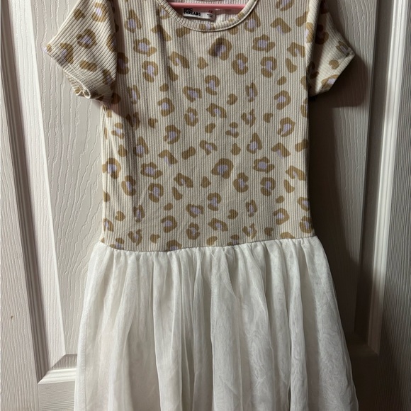 Other - Leopard Print Kids Dress with White Skirt and Brown Dress Bundle